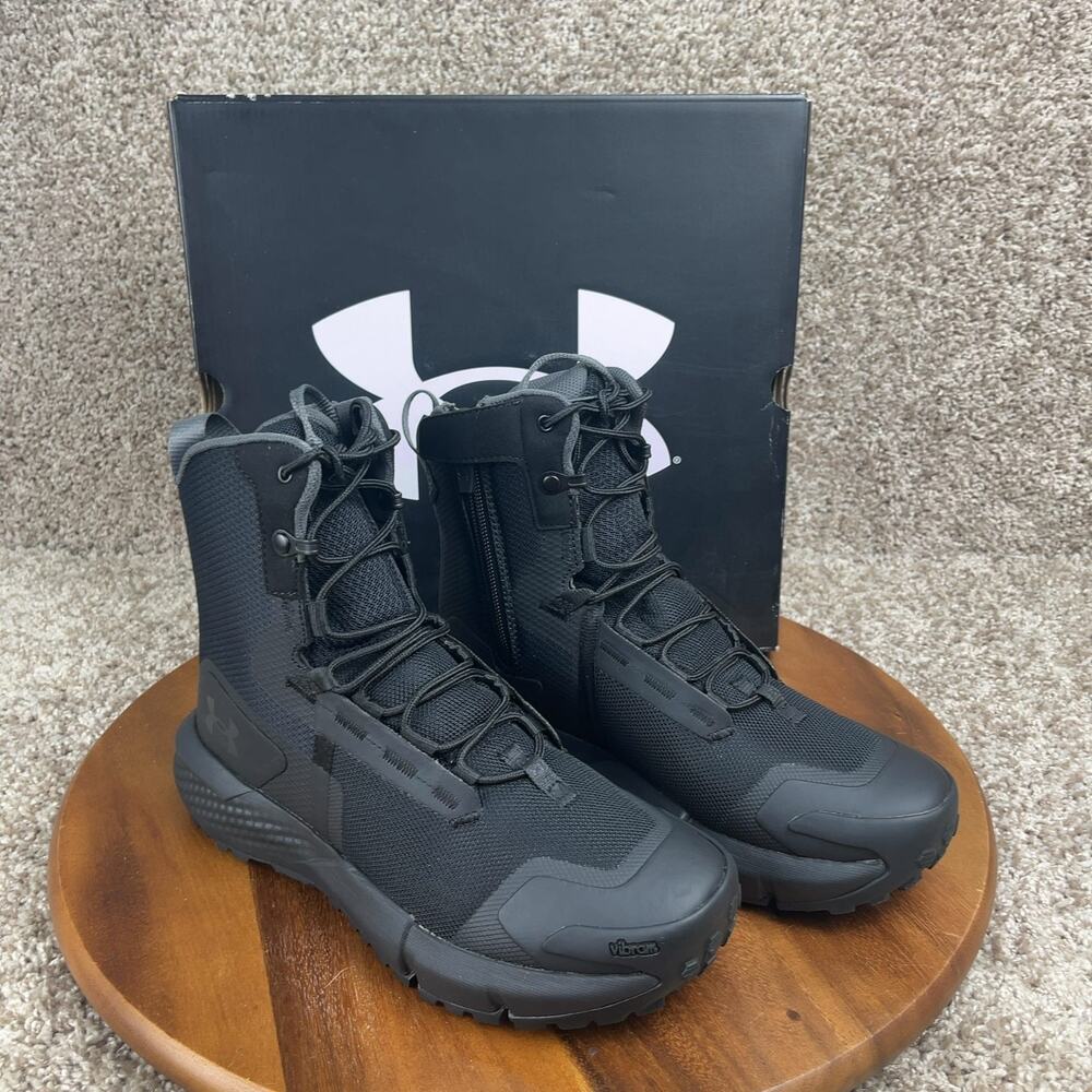 NEW Under Armour Charged Valsetz Zip Men’s Size 6.5 Boots Tactical Black Shoes